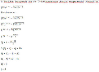 Contoh Soal Eksponen Kelas 10 Beserta Jawabannya