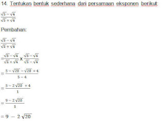 Contoh Soal Eksponen Kelas 10 Beserta Jawabannya